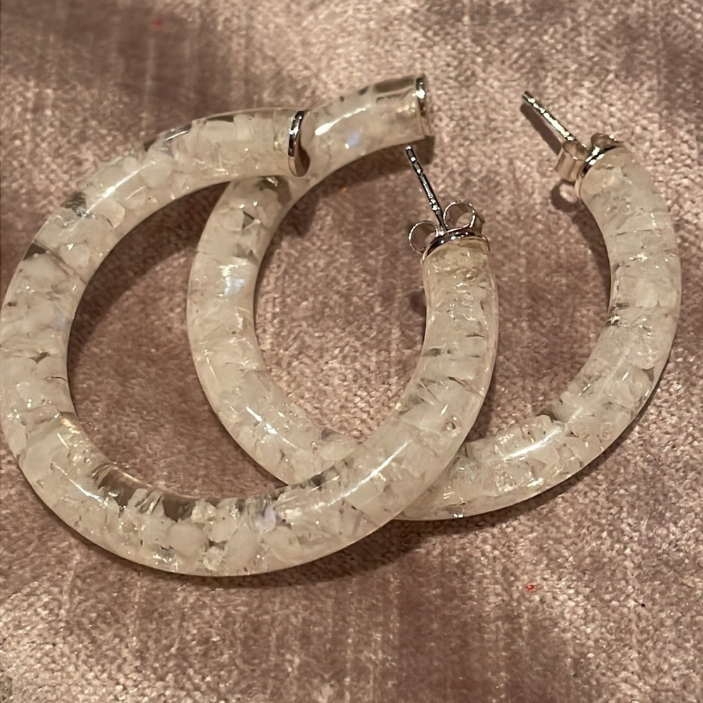 KENDRA SCOTT Sonnie Sterling Silver & Gemstone Hoop Earrings